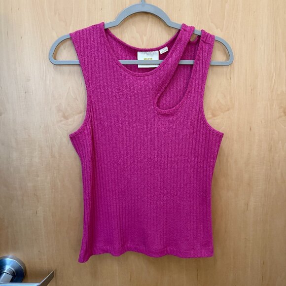 Anthropologie Tops - Anthropologie | Maeve Fuschia Ribbed Tank